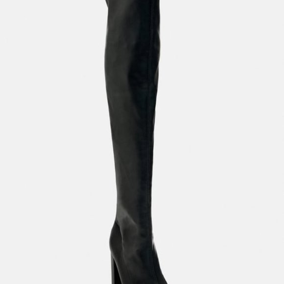 NWT ZARA OVER THE KNEE PLATFORM BOOTS 6.5, 7.5, 8, 9  3037 - Picture 7 of 9